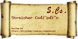 Streicher Csépán névjegykártya